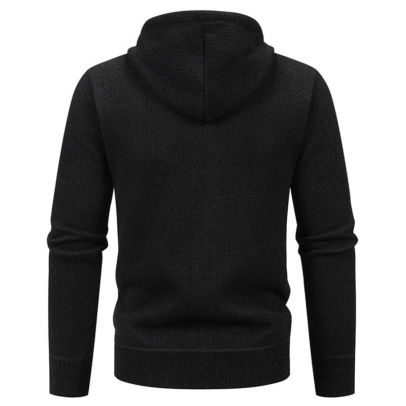 Men's sporty hooded jacket with innovative material mix Skorter