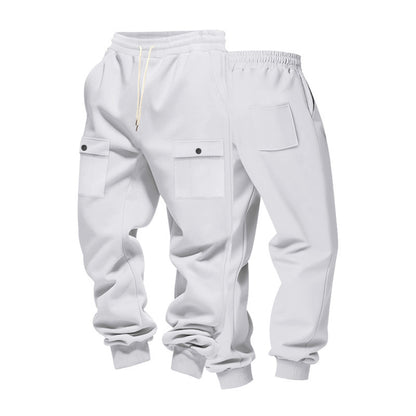 Men's cargo jogging pants made of soft cotton blend with elastic waistband and practical pockets Skorter