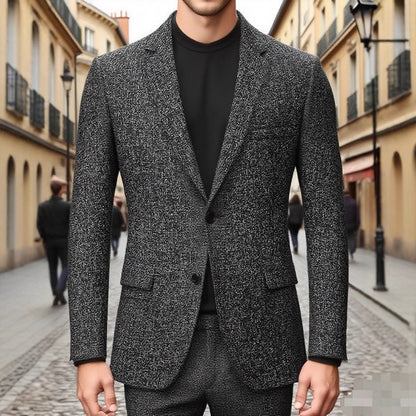 Men's textured blazer outfit Skorter