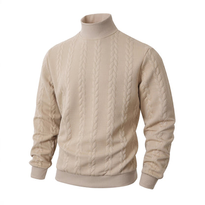 Men's stylish sweater with textured stand-up collar Skorter