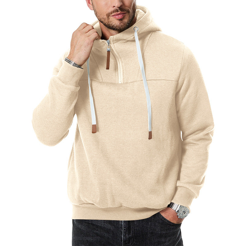 Men's stylish hoodie with innovative zipper and practical drawstrings Skorter