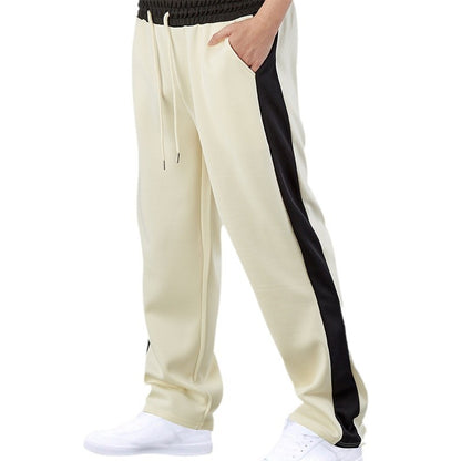 Men's Sporty Relaxed Fit Jogging Pants with Elastic Waistband and Side Pockets Skorter