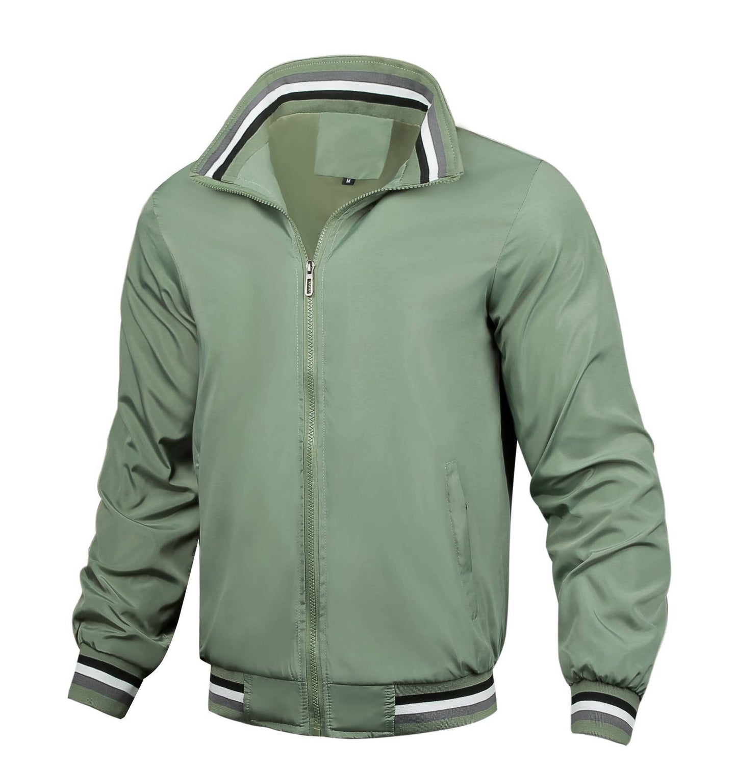 Men's sporty windbreaker with textured collar and breathable technology Skorter