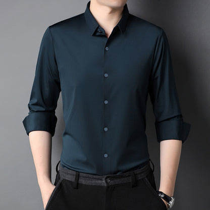Men's elegant short sleeve shirt with fine shine Skorter