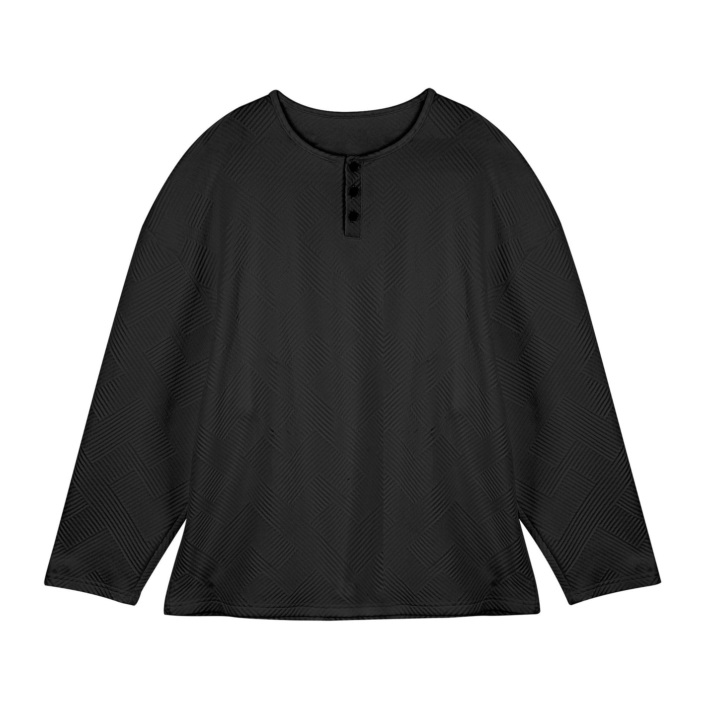 Men's long-sleeve shirt with button-down collar and textured pattern Skorter