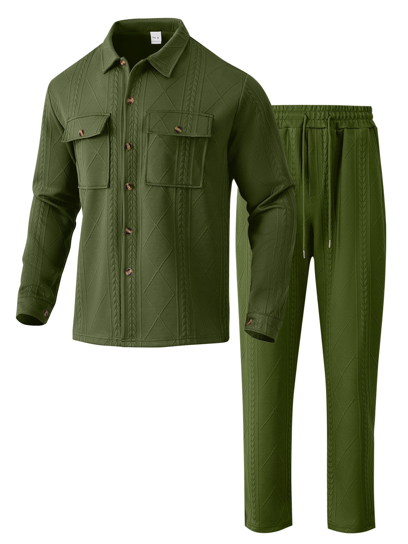 Men's stylish tracksuit with patterned top and elastic waistband Skorter