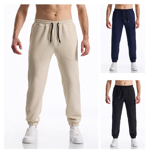 Men's sporty leisure pants with textured design Skorter