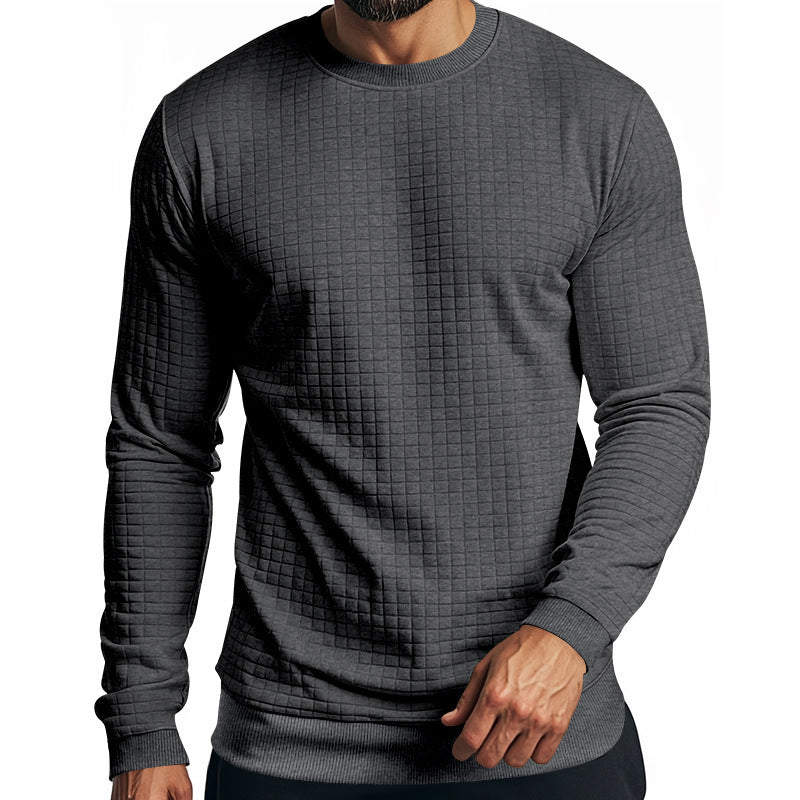 Men's long sleeve sweatshirt with textured design and elastic cuffs Skorter