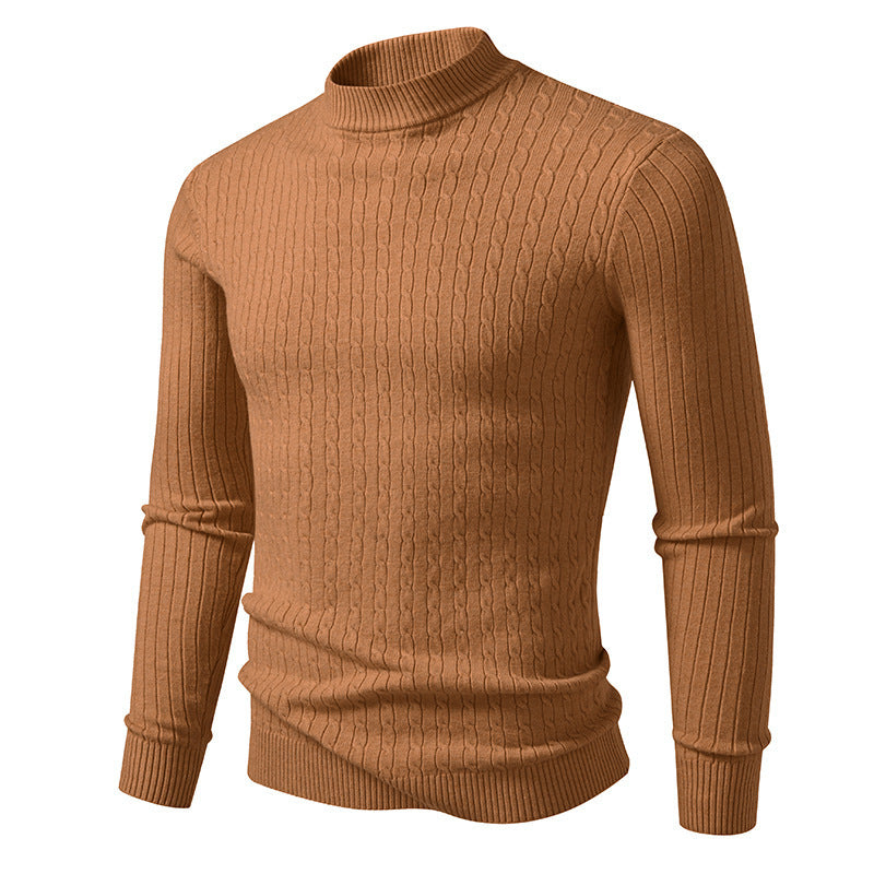 Men's turtleneck sweater made of textured knit Skorter