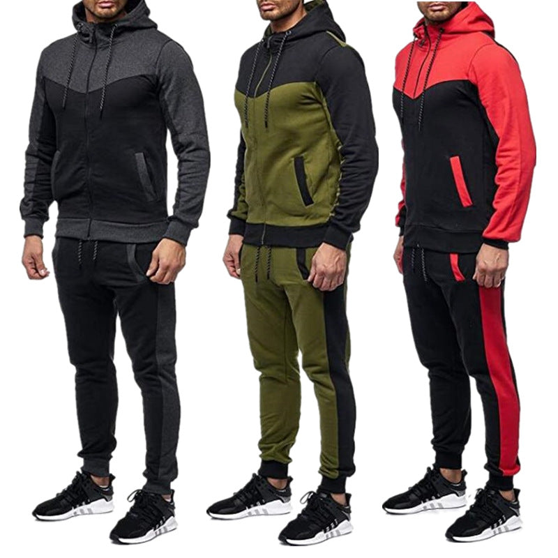 Men's sporty tracksuit with hood and practical pockets Skorter