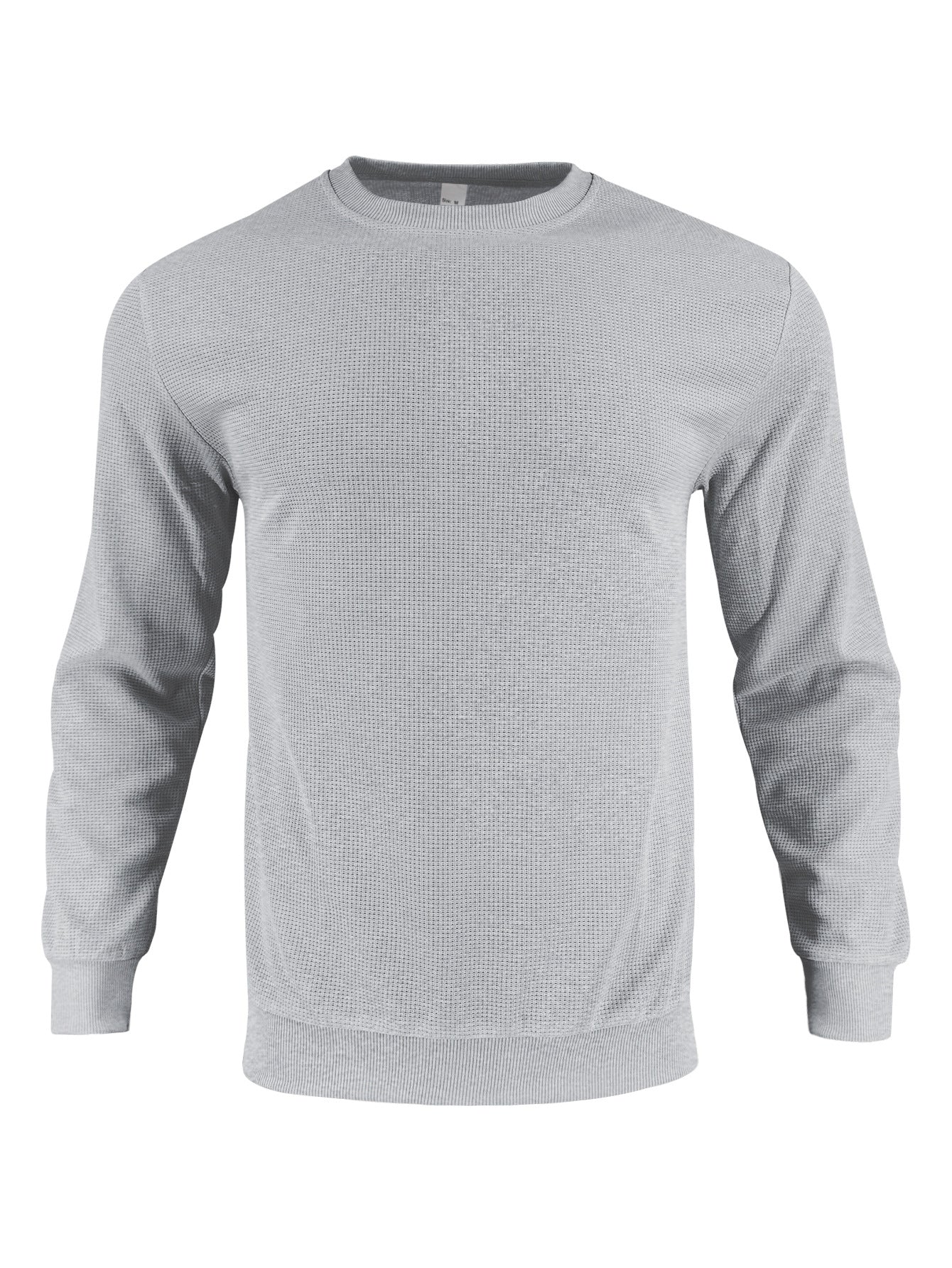 Men's stylish textured sweatshirt with round neck and elastic cuffs Skorter