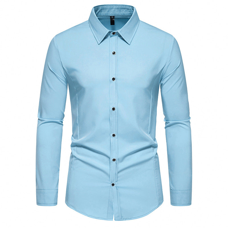 Men's fashionable long-sleeve shirt with elegant cut Skorter