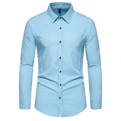 Men's fashionable long-sleeve shirt with elegant cut Skorter