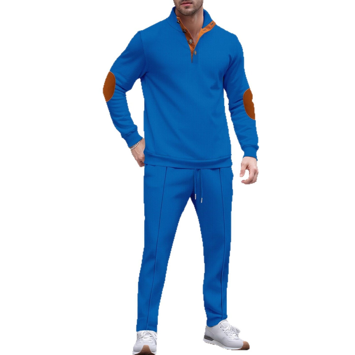 Men's sporty set with modern collar and elegant applications Skorter