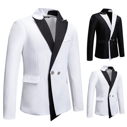 Men's Elegant Tuxedo Blazer with Contrasting Lapel Skorter