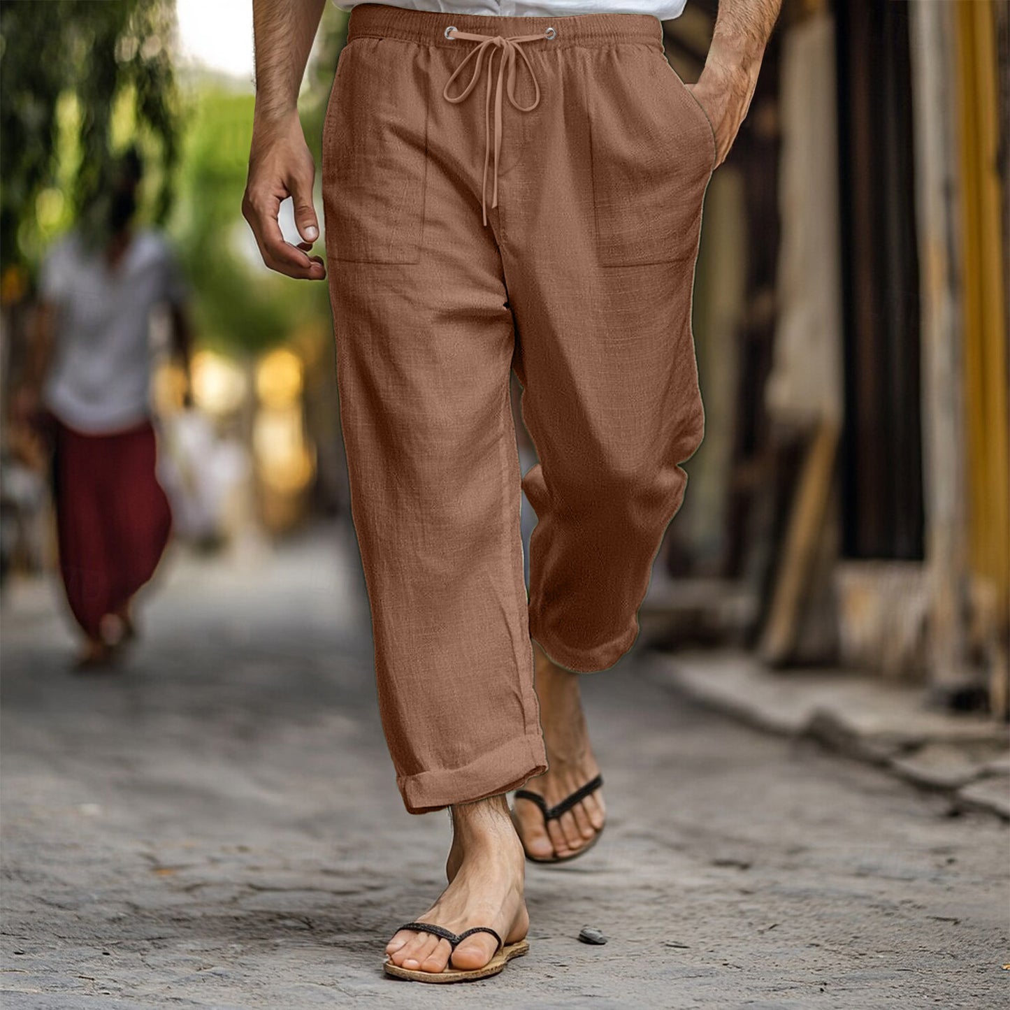 Men's airy linen pants Skorter