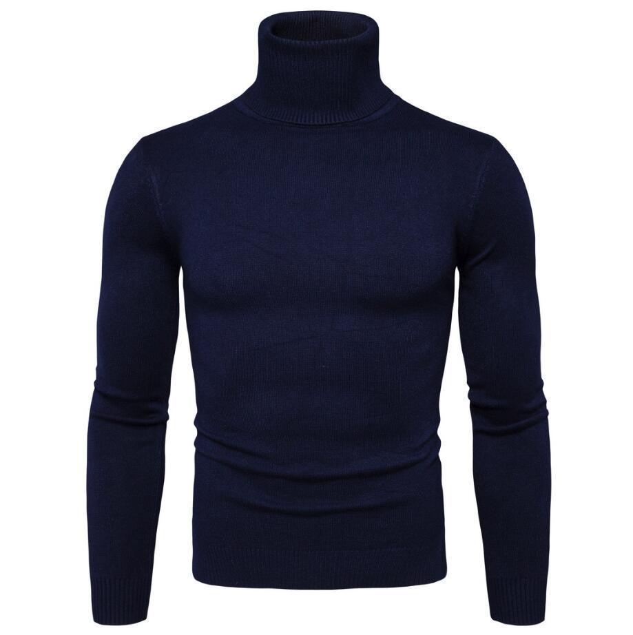 Men's elegant turtleneck sweater made of fine merino wool Skorter