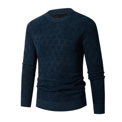 Men's stylish knitted sweater with unique textured design Skorter