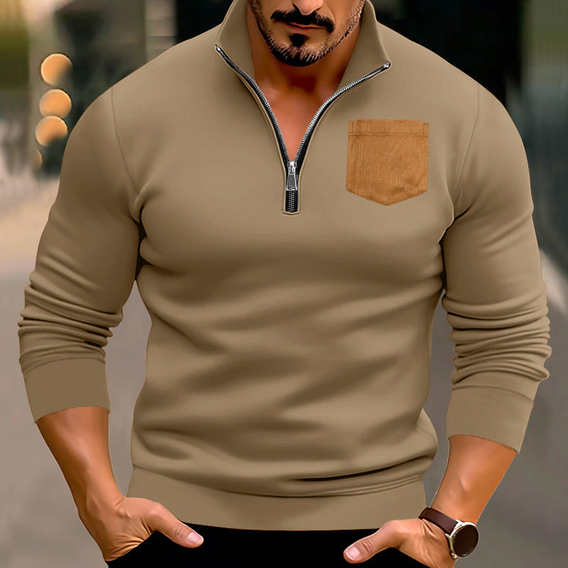 Men's sporty sweater with contrasting pockets Skorter