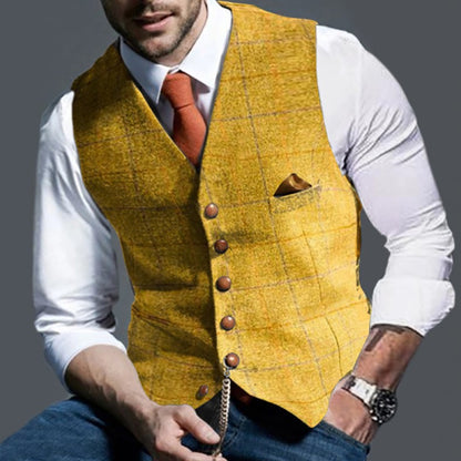 Men's stylish elegant vest with fine fabric Skorter