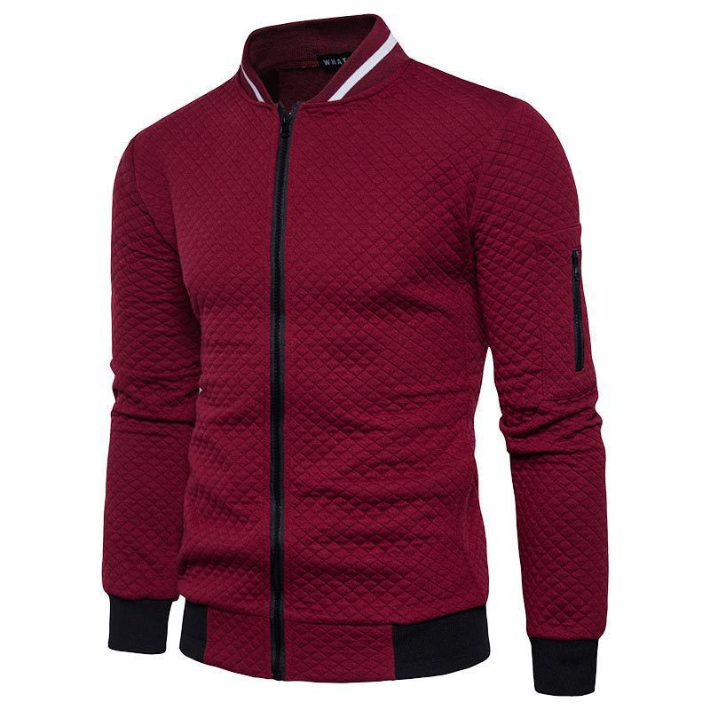 Men's quilted bomber jacket with high-quality material and practical zipper Skorter