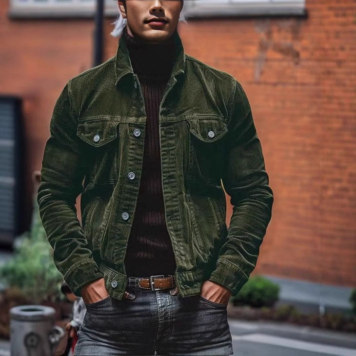 Men's stylish cord jacket with practical pockets and classic cut Skorter