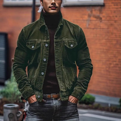 Men's stylish cord jacket with practical pockets and classic cut Skorter