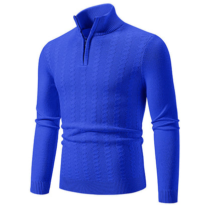Men's sweater with stand-up collar and zipper Skorter