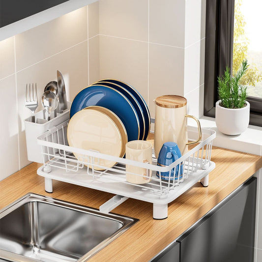 Skorter | Dish Drying Rack with Drainage and Cutlery Holder