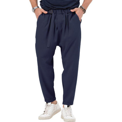 Men's stylish harem pants with elastic waistband and practical side pockets Skorter