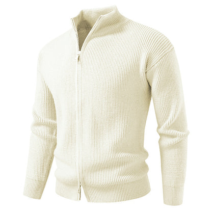 Men's cardigan with stand-up collar and zipper Skorter