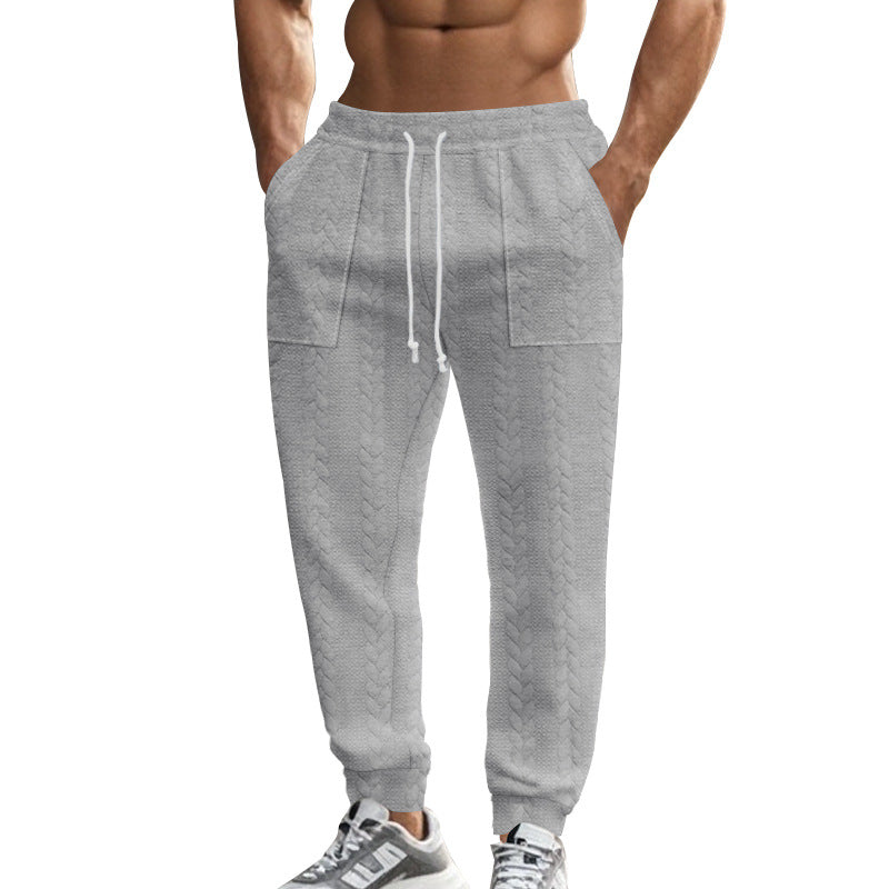 Men's sweatpants with textured pattern and practical pockets Skorter