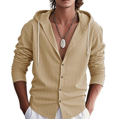 Men's transitional jacket with textured design and hood Skorter