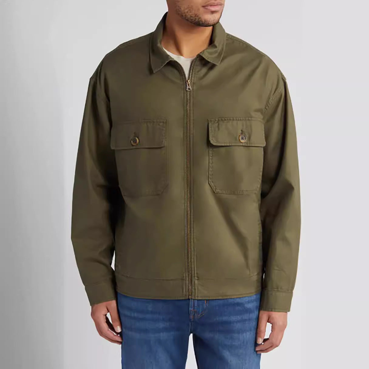 Men's utility jacket in modern design with practical pockets Skorter