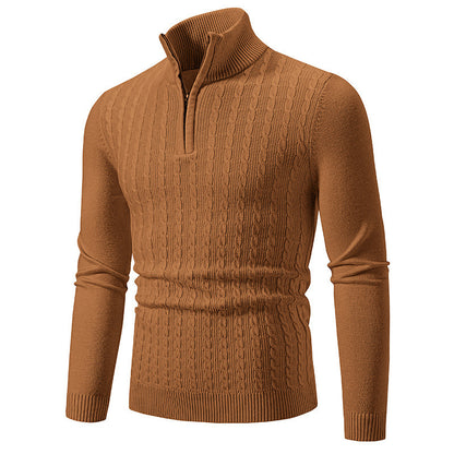 Men's stylish turtleneck sweater with zipper Skorter