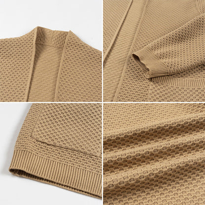 Men's cardigan with textured design and practical pockets Skorter