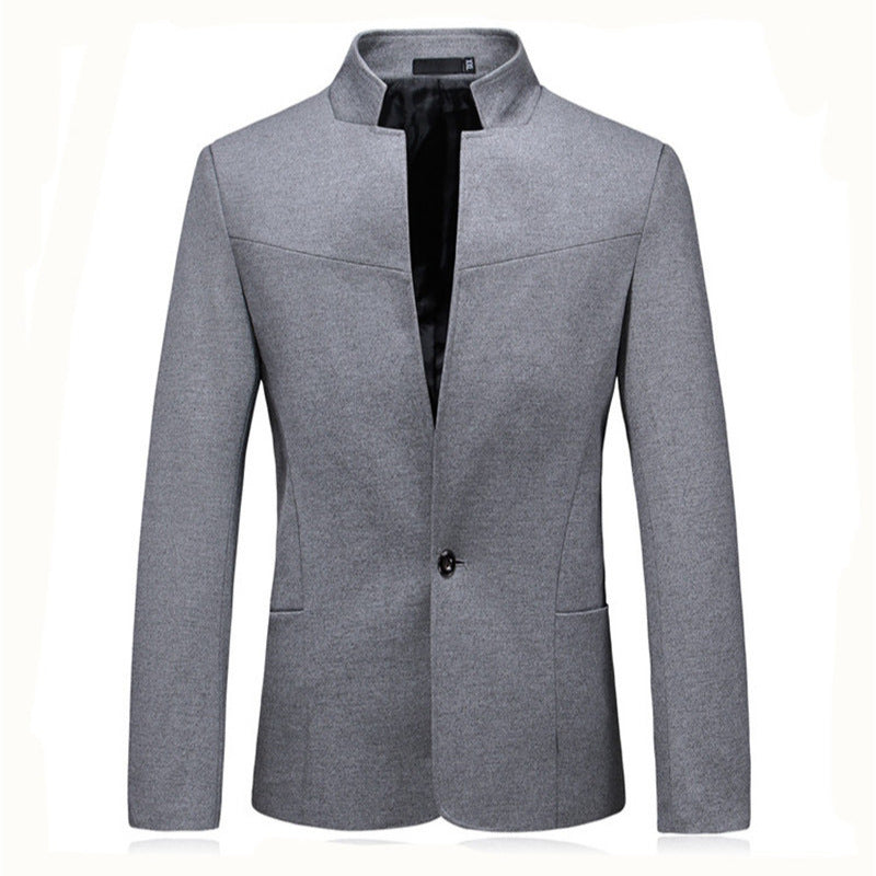 Men's modern blazer jacket with small stand-up collar Skorter