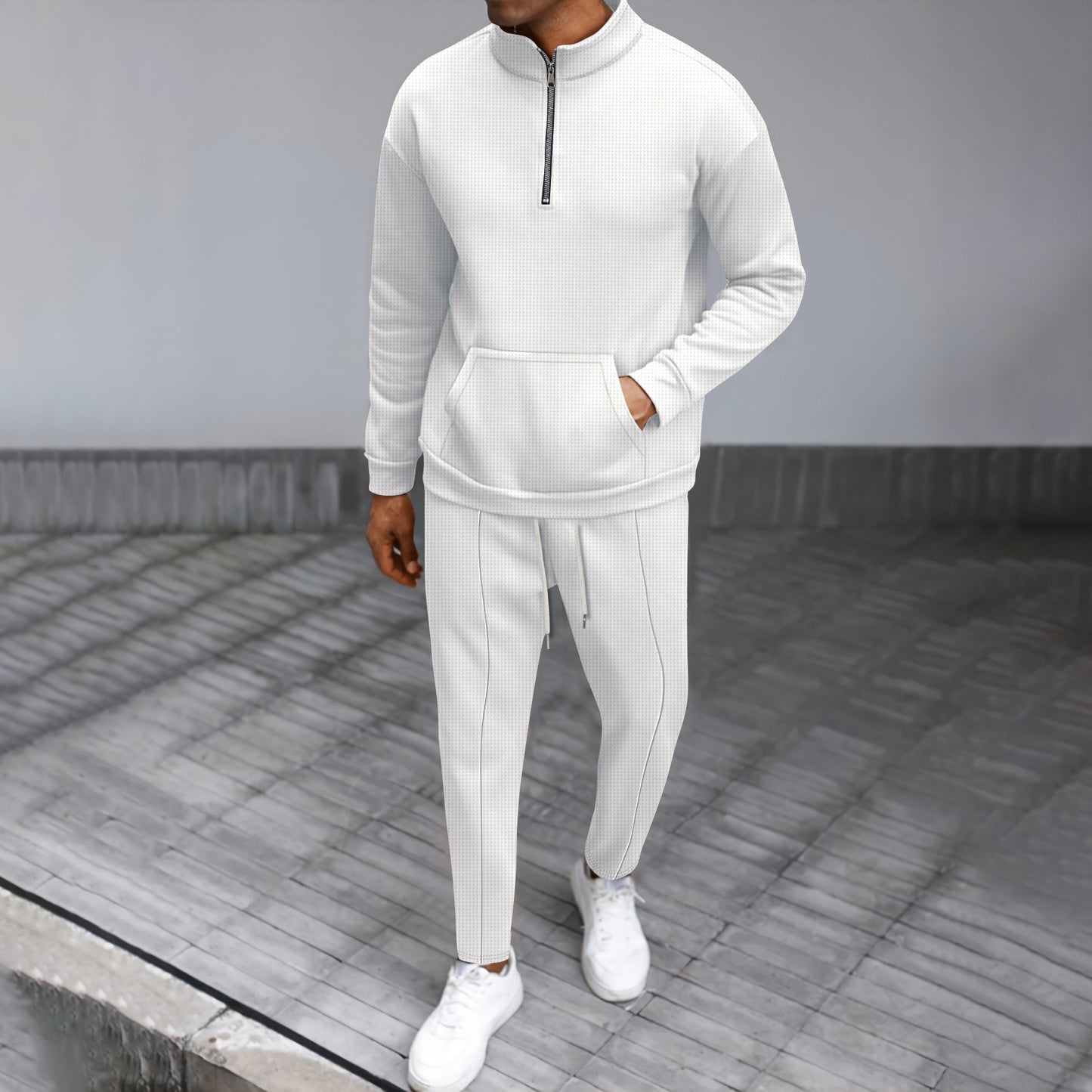 Men's Sporty Zip Sweater with Comfortable Jogging Pants Skorter