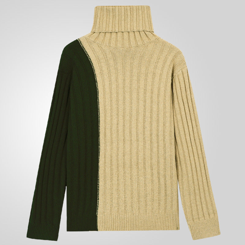 Men's turtleneck sweater with textured rib design Skorter