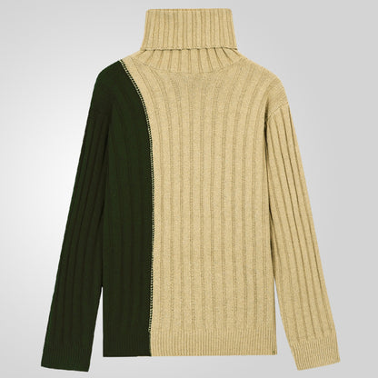 Men's turtleneck sweater with textured rib design Skorter