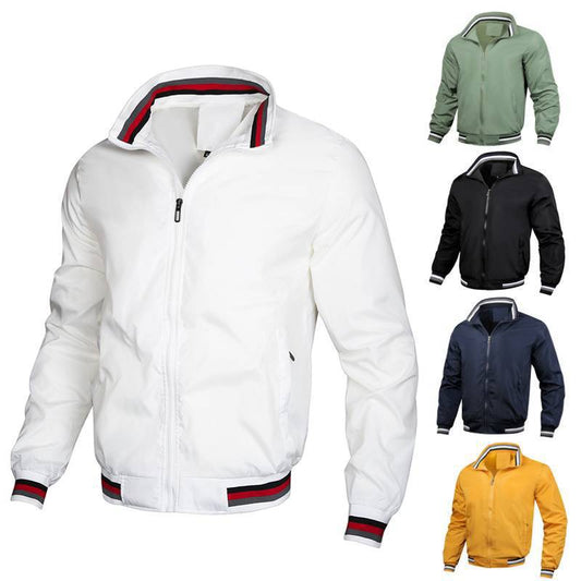 Men's sporty windbreaker with textured collar and breathable technology Skorter