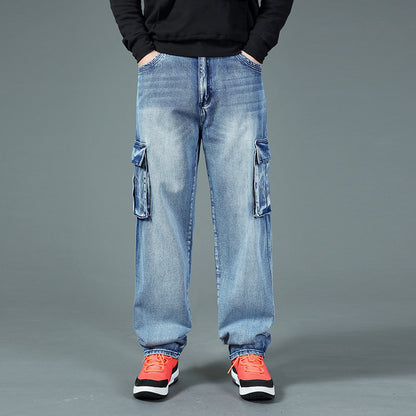 Men's cargo jeans with practical side and back pockets Skorter