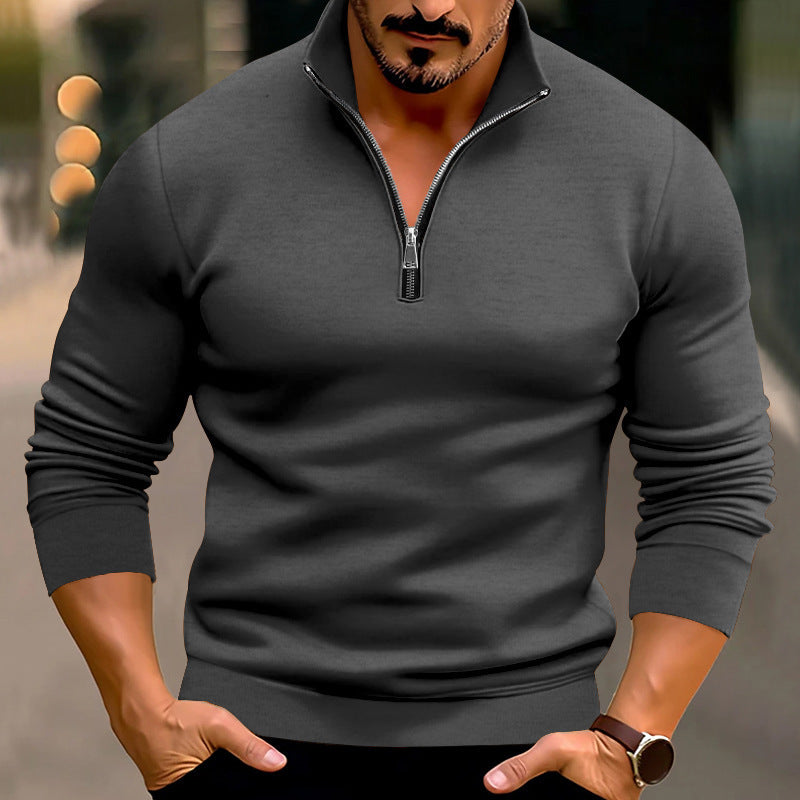 Men's pullover with half zipper and modern accents Skorter