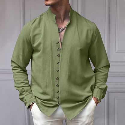 Men's long-sleeve shirt with modern button details and timeless design Skorter
