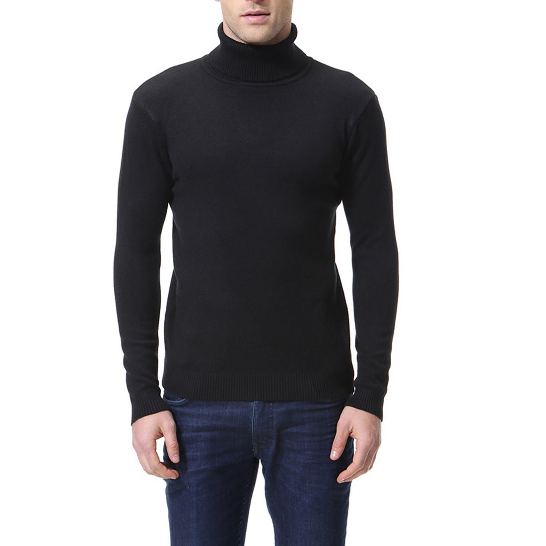 Men's turtleneck sweater made of fine cotton Skorter