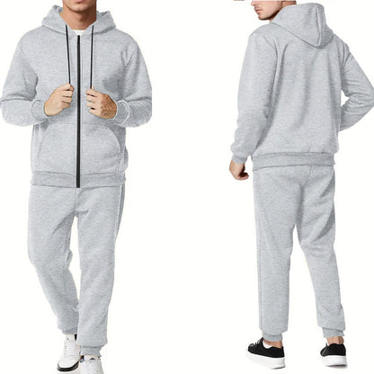 Men's sporty hoodie and jogger set with practical pockets and breathable materials Skorter