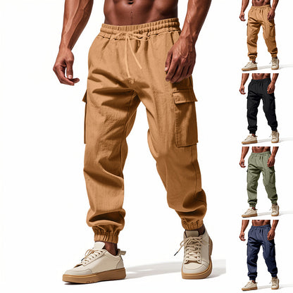 Men's cargo joggers with practical side pockets and elastic waistband Skorter