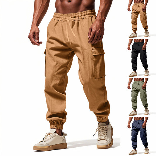 Men's cargo joggers with practical side pockets and elastic waistband Skorter