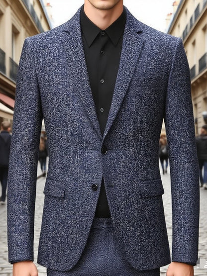 Men's textured blazer outfit Skorter