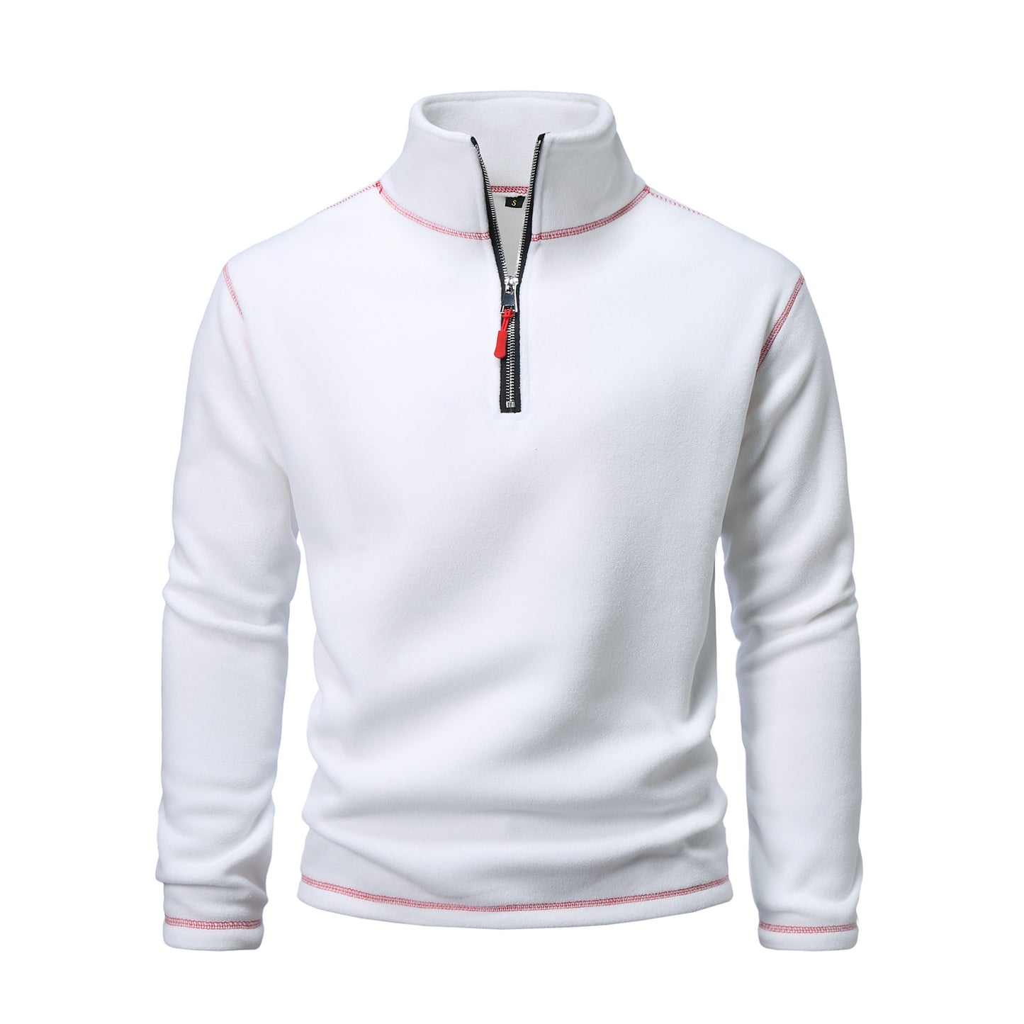 Men's fleece pullover with high collar and half zip Skorter